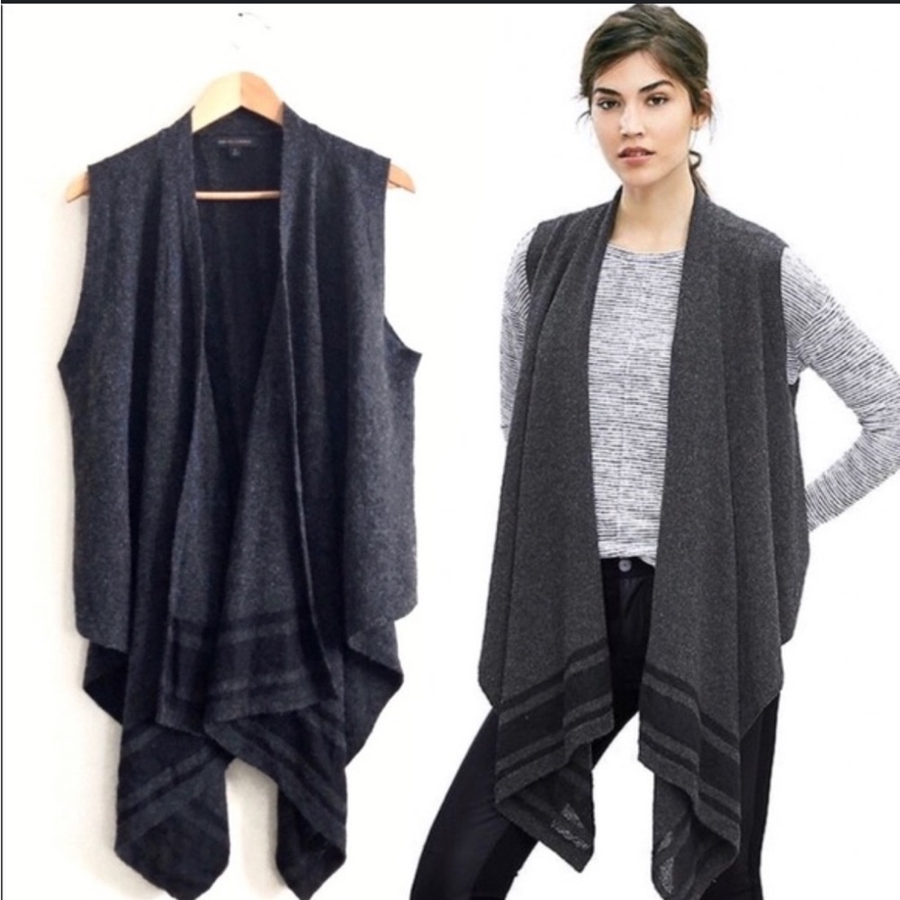 Banana Republic Draped Wrap Asymmetrical Sweater Vest Cascade‎ Waterfall Vest